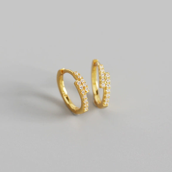 Wholesale Light Luxury S925 Sterling Silver Geometric Electroplated Earrings For Women