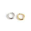 Wholesale Light Luxury S925 Sterling Silver Geometric Metal Gear Diamond Punk Style Ear Buckle Earrings For Women With Electroplating
