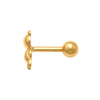 Wholesale Light Luxury S925 Sterling Silver Ins Wind Teddy Bear Stick Ear Column Spiral Soft Puncture Earrings With Geometric Design And Zirconia Processing