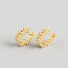 Wholesale Light Luxury S925 Sterling Silver Leaf Earrings With Electroplating