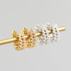 Wholesale Light Luxury S925 Sterling Silver Leaf Earrings With Electroplating