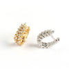 Wholesale Light Luxury S925 Sterling Silver Leaf Earrings With Electroplating
