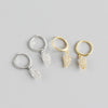 Wholesale Light Luxury S925 Sterling Silver Leaves Electroplated Earrings For Women