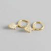 Wholesale Light Luxury S925 Sterling Silver Leaves Electroplated Earrings For Women