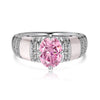 Wholesale Light Luxury S925 Sterling Silver Ring With Geometric Pattern And 8A Ice Flower Cut Powder Diamond Zircon For Women