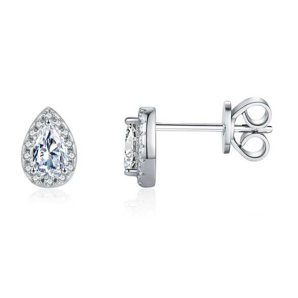 Wholesale Light Luxury Shining Drops Geometric Earrings For Women S925 Sterling Silver With Heart And Drop Shape Mosan Diamond