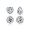Wholesale Light Luxury Shining Drops Geometric Earrings For Women S925 Sterling Silver With Heart And Drop Shape Mosan Diamond