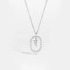 Wholesale Light Luxury 925 Silver Letter Pendant Necklace With Platinum Plated Zirconium Collarbone Chain For Women
