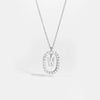 Wholesale Light Luxury 925 Silver Letter Pendant Necklace With Platinum Plated Zirconium Collarbone Chain For Women