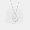 Wholesale Light Luxury 925 Silver Letter Pendant Necklace With Platinum Plated Zirconium Collarbone Chain For Women