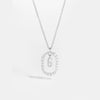 Wholesale Light Luxury 925 Silver Letter Pendant Necklace With Platinum Plated Zirconium Collarbone Chain For Women