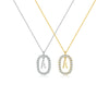 Wholesale Light Luxury 925 Silver Letter Pendant Necklace With Platinum Plated Zirconium Collarbone Chain For Women