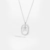 Wholesale Light Luxury 925 Silver Letter Pendant Necklace With Platinum Plated Zirconium Collarbone Chain For Women