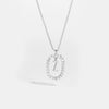 Wholesale Light Luxury 925 Silver Letter Pendant Necklace With Platinum Plated Zirconium Collarbone Chain For Women
