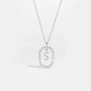 Wholesale Light Luxury 925 Silver Letter Pendant Necklace With Platinum Plated Zirconium Collarbone Chain For Women