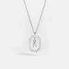 Wholesale Light Luxury 925 Silver Letter Pendant Necklace With Platinum Plated Zirconium Collarbone Chain For Women