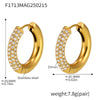 Wholesale Light Luxury Simple Circle Geometry Titanium Steel Stainless Steel Earrings With Electroplating Treatment And 5A Zircon