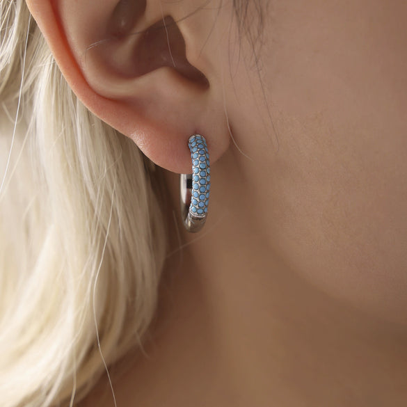 Wholesale Light Luxury Simple Circle Geometry Titanium Steel Stainless Steel Earrings With Electroplating Treatment And 5A Zircon