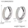 Wholesale Light Luxury Simple Circle Geometry Titanium Steel Stainless Steel Earrings With Electroplating Treatment And 5A Zircon
