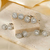 Wholesale Light Luxury Simple Copper Inlaid Zircon Geometric Ear Clip Earrings For Women