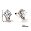 Wholesale Light Luxury Simple Copper Inlaid Zircon Geometric Ear Clip Earrings For Women