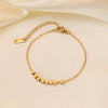 Wholesale Light Luxury Square Pattern Titanium Steel Electroplated Oshaped Clavicle Necklace For Women