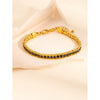 Wholesale Light Luxury Stainless Steel And Titanium Steel Diamondencrusted Rhombus Patterned Bracelet With Electroplating