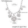 Wholesale Light Luxury Stainless Steel Crown Heart 18K Gold Plated Jewelry Set For Women Including Necklace Bracelet And Earrings