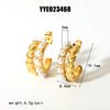Wholesale Light Luxury Stainless Steel Earrings With Geometric Design 18K Goldplated By Vacuum Real Gold Electroplating In Pvd Furnace For Women