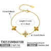Wholesale Light Luxury Stainless Steel Electroplated Flowerinlaid Zircon Jewelry Set For Women