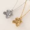 Wholesale Light Luxury Stainless Steel Flower Pendant Necklace With Electroplating O Word Chain For Women