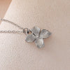 Wholesale Light Luxury Stainless Steel Flower Pendant Necklace With Electroplating O Word Chain For Women