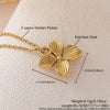 Wholesale Light Luxury Stainless Steel Flower Pendant Necklace With Electroplating O Word Chain For Women