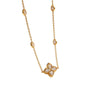 Wholesale Light Luxury Stainless Steel Four Leaf Clover Zircon Jewelry Set For Women With Electroplating