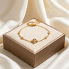 Wholesale Light Luxury Stainless Steel Four Leaf Clover Zircon Jewelry Set For Women With Electroplating