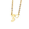 Wholesale Light Luxury Stainless Steel Heart Letter Pendant Necklace For Women With Electroplating
