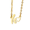 Wholesale Light Luxury Stainless Steel Heart Letter Pendant Necklace For Women With Electroplating
