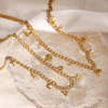 Wholesale Light Luxury Stainless Steel Necklace With 18K Gold Plated Geometric Flower Pendant Exaggerated Personality Style