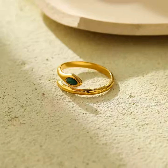 Wholesale Light Luxury Stainless Steel Ring With Electroplating Treatment Internet Celebrity Style