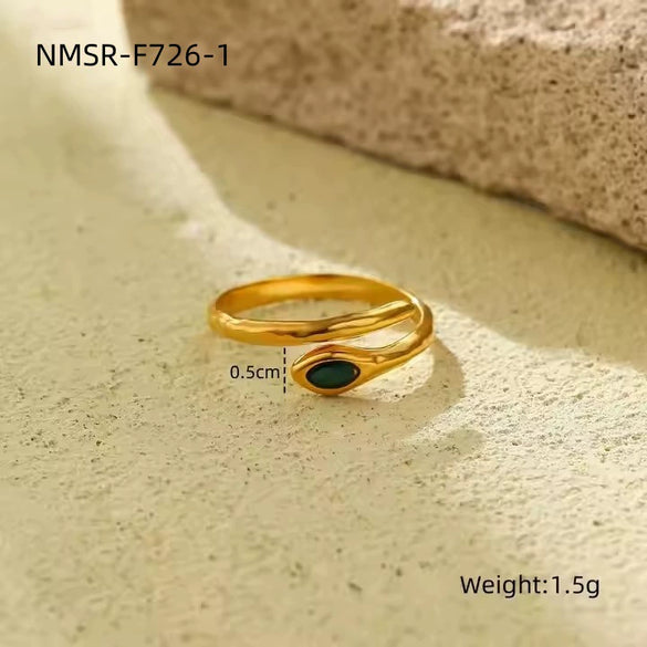 Wholesale Light Luxury Stainless Steel Ring With Electroplating Treatment Internet Celebrity Style