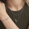 Wholesale Light Luxury Stainless Steel Zircon Square Interlocking Pendant Multilayer Clavicle Chain And Bracelet Set With Electroplating For Women