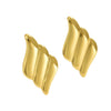 Wholesale Light Luxury Stamped Geometric Stainless Steel Wing Earrings For Women