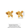 Wholesale Light Luxury Stamped Stainless Steel Flower Earrings For Women