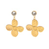 Wholesale Light Luxury Stamped Stainless Steel Flower Earrings For Women