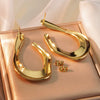 Wholesale Light Luxury Stamping Stainless Steel Geometric Ushaped Asymmetrical Earrings For Women