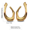 Wholesale Light Luxury Stamping Stainless Steel Geometric Ushaped Asymmetrical Earrings For Women