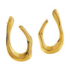 Wholesale Light Luxury Stamping Stainless Steel Geometric Ushaped Asymmetrical Earrings For Women