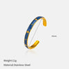 Wholesale Light Luxury Star Open Bracelet Fashion Versatile Stainless Steel Electroplated 18K Bangle