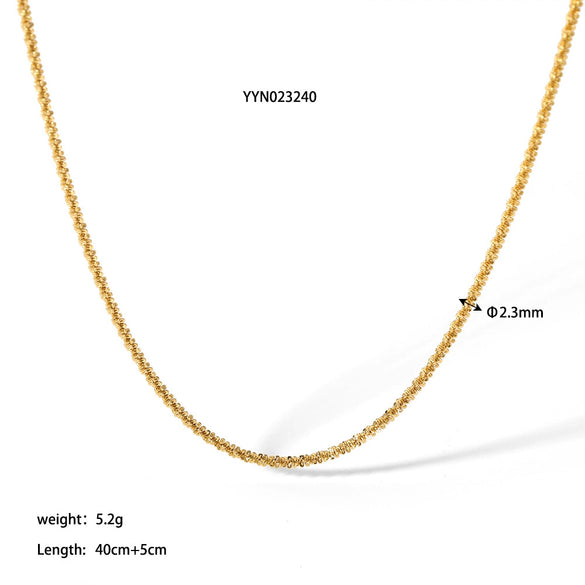 Wholesale Light Luxury Star Shaped Stainless Steel And Titanium Steel Clavicle Chain And Bracelet With Vacuum Real Gold Electroplating In Pvd Furnace