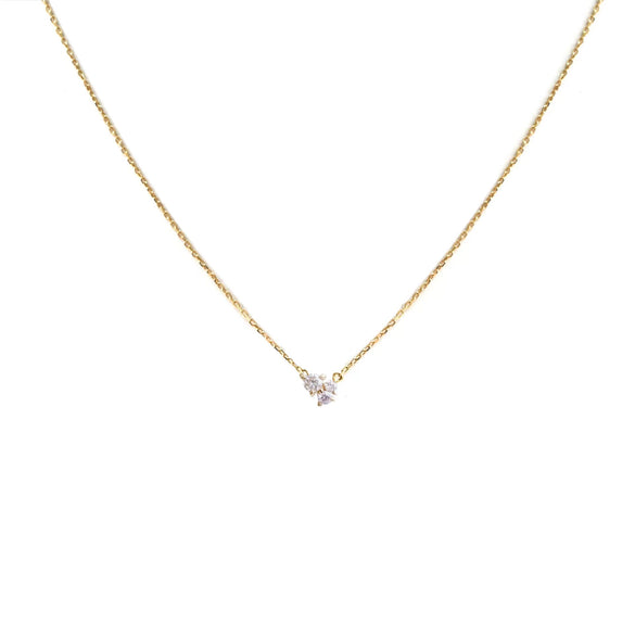 Wholesale Light Luxury Sterling Silver 14K Gold Plated Zircon Cross Chain Necklace For Women
